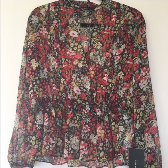 ZARA CROSSOVER PRINTED BLOUSE BRAND NEW WITH TAGS SMALL - Picture 2 of 4